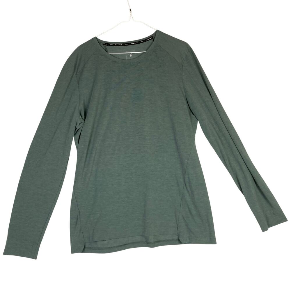 On Running On Cloud Comfort Long T Shirt Mens M Sage Green Swiss Athletic Sports